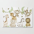 Watercolor Safari Jungle Animals  Cutting Board Gallery Image 1