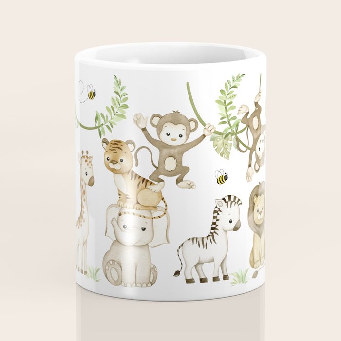Watercolor Safari Jungle Animals  Coffee Mug Gallery Image 4
