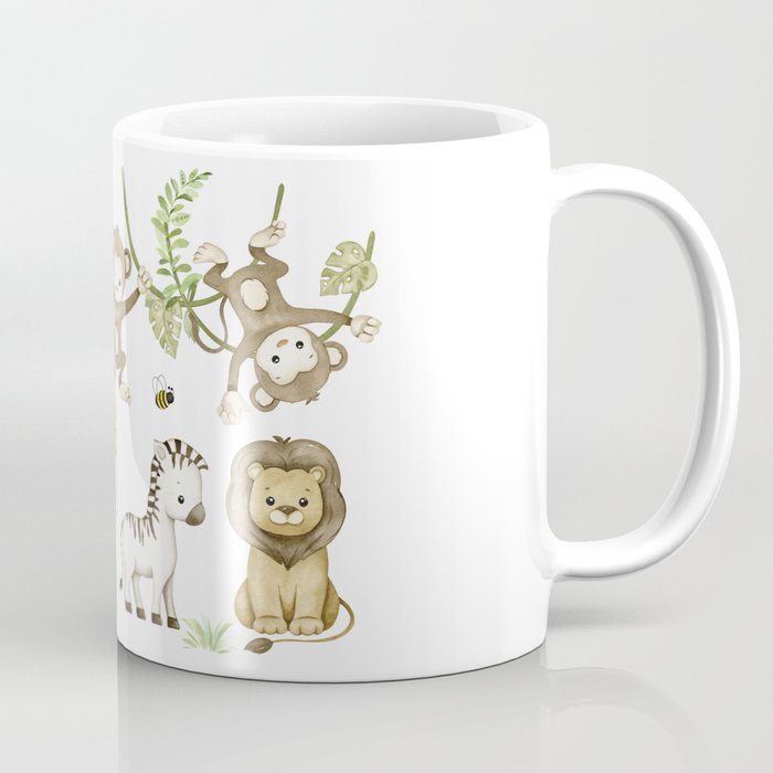 Watercolor Safari Jungle Animals  Coffee Mug Gallery Image 1