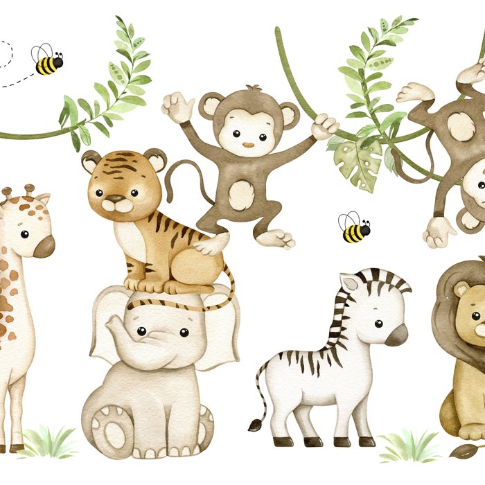 Watercolor Safari Jungle Animals  Coffee Mug Gallery Image 2