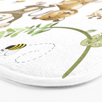 Watercolor Safari Jungle Animals  Bath Mat Gallery Image 3