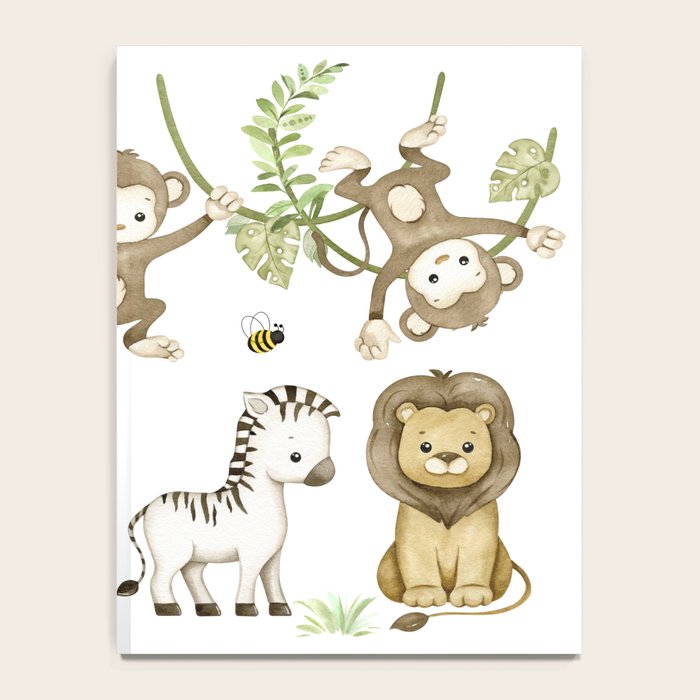 Watercolor Safari Jungle Animals  Notebook Gallery Image 4