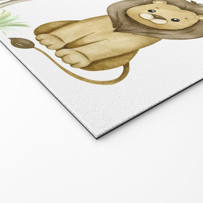 Watercolor Safari Jungle Animals  Welcome Mat Gallery Image 2