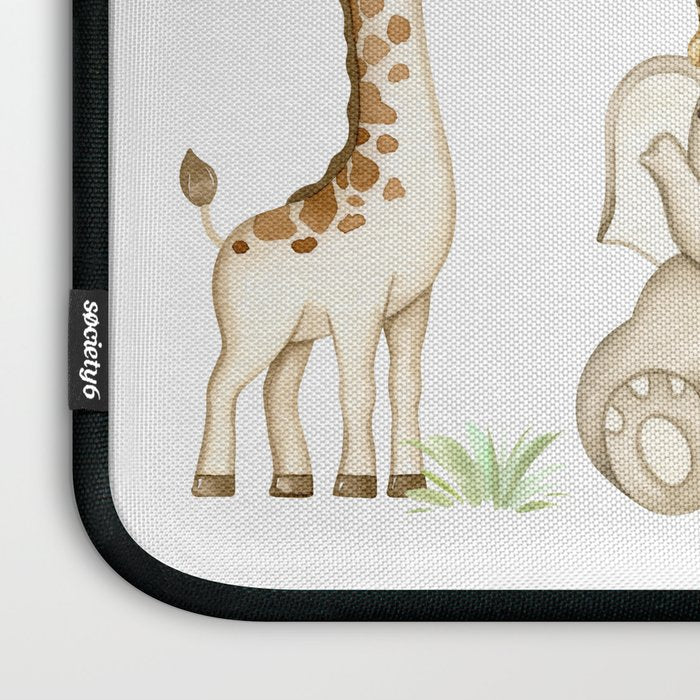 Watercolor Safari Jungle Animals  Laptop Sleeve Gallery Image 3