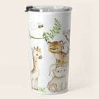 Watercolor Safari Jungle Animals  Travel Mug Gallery Image 3
