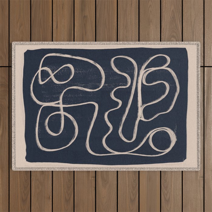 Abstract line art 52 Outdoor Rug Gallery Image 1