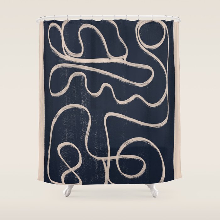 Abstract line art 52 Shower Curtain Gallery Image 1