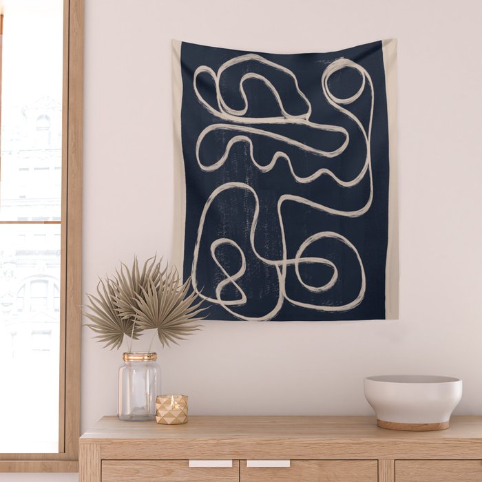 Abstract line art 52 Wall Tapestry Gallery Image 2