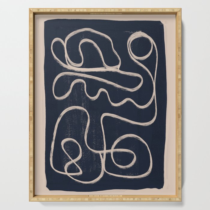 Abstract line art 52 Serving Tray Gallery Image 1