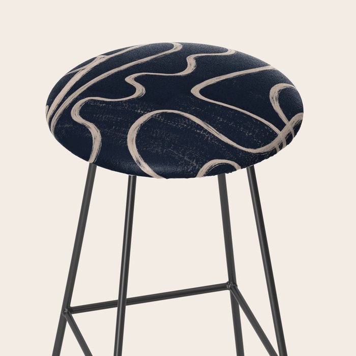 Abstract line art 52 Stool Gallery Image 2
