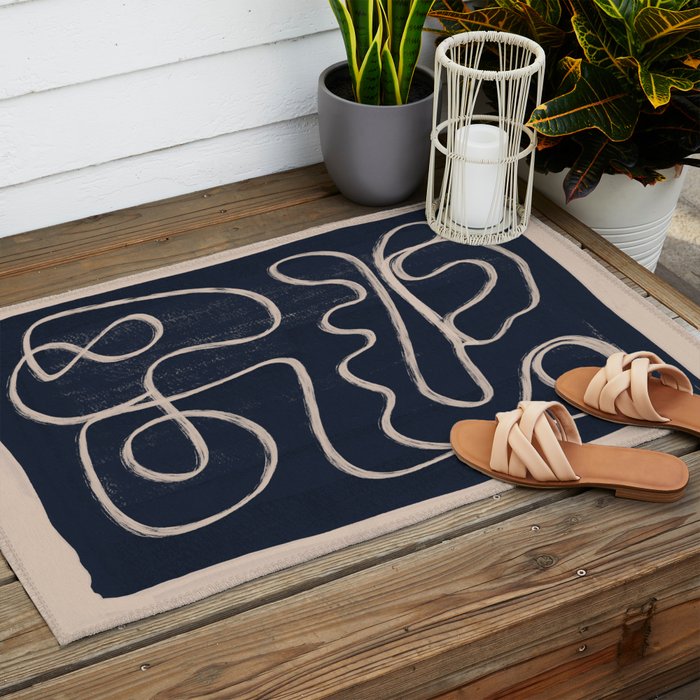 Abstract line art 52 Outdoor Rug Gallery Image 2