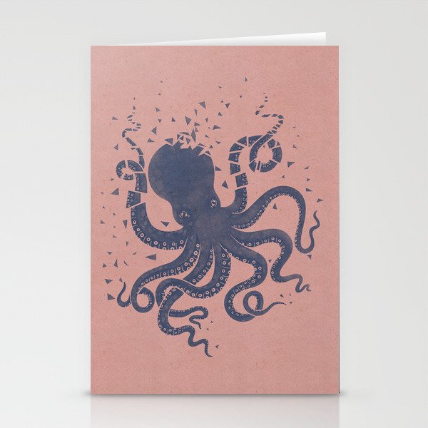 Octopus in the Deep Pastel Version Stationery Card Gallery Image 2