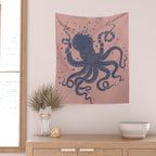 Octopus in the Deep Pastel Version Wall Tapestry Gallery Image 2
