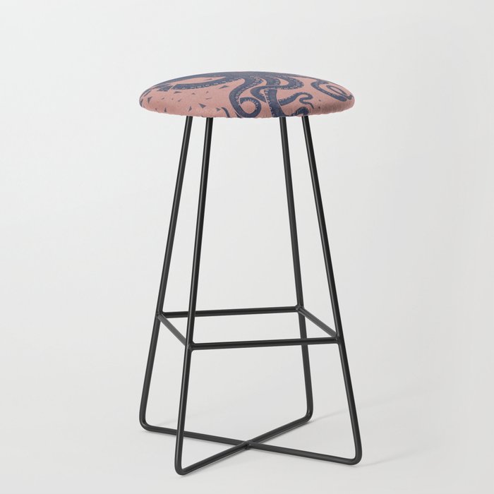 Octopus in the Deep Pastel Version Stool Gallery Image 1