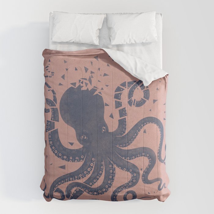 Octopus in the Deep Pastel Version Comforter Gallery Image 6