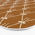 Bows & Ribbons Pattern XVII Burnt Ochre Bath Mat Gallery Image 3