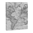 Black and White World Map (1801) Canvas Print Gallery Image 8