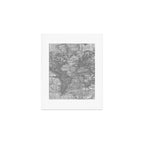 Black and White World Map (1801) Art Print Gallery Image 1