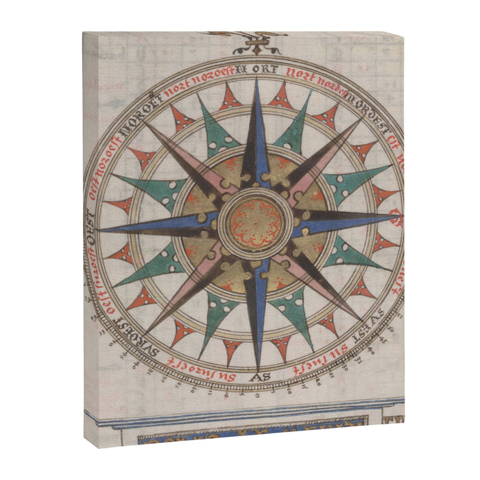 Historical Nautical Compass (1543) Canvas Print Gallery Image 1