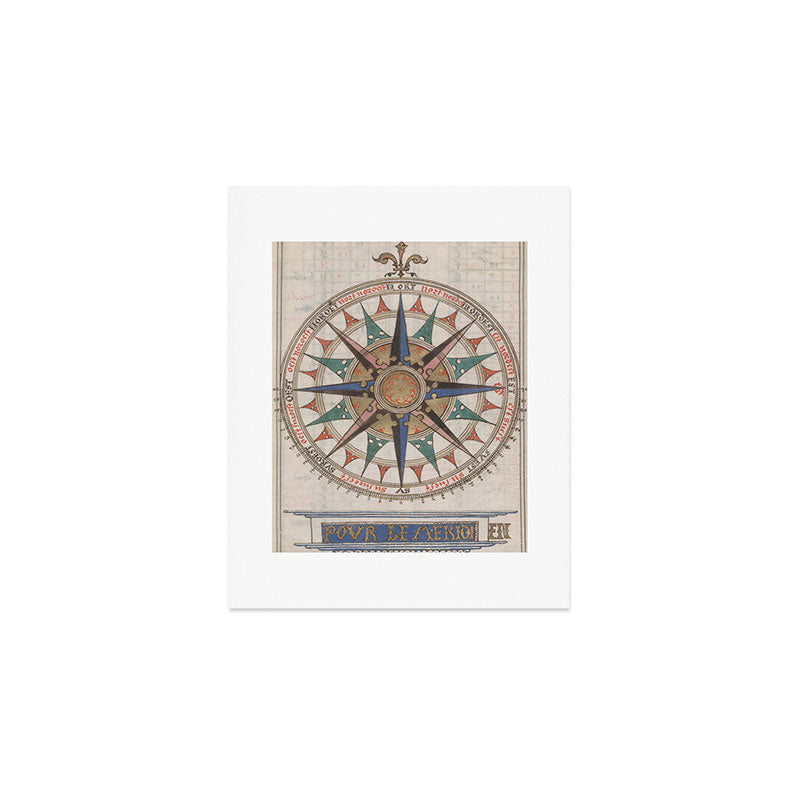 Historical Nautical Compass (1543) Art Print Gallery Image 1