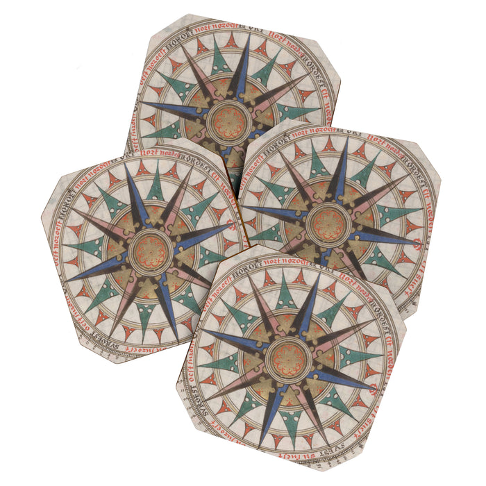 Historical Nautical Compass (1543) Coaster Gallery Image 1