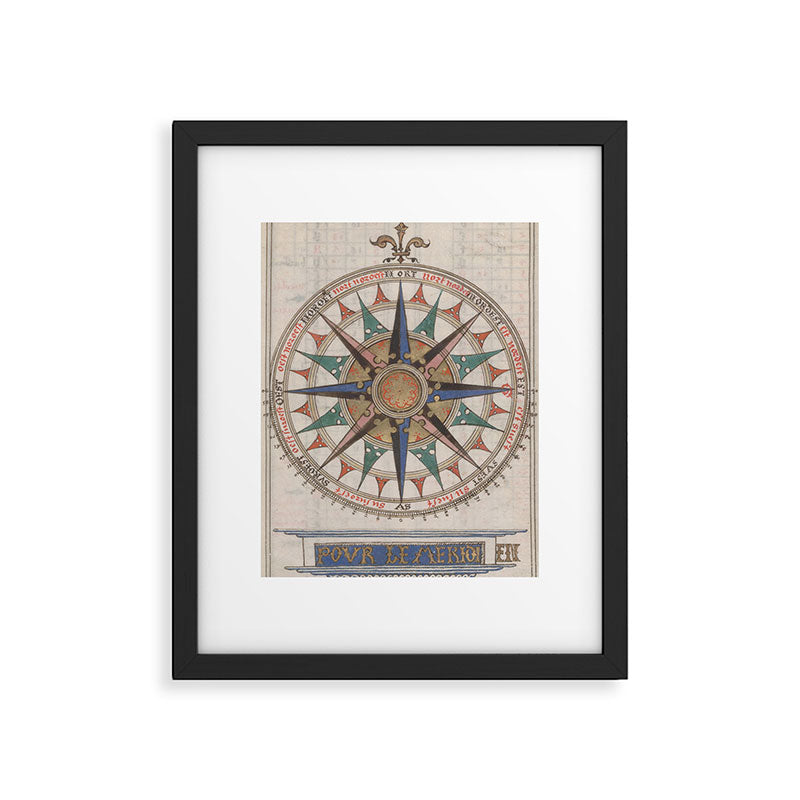 Historical Nautical Compass (1543) Framed Art Print Gallery Image 5