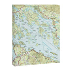 Lake Winnipesaukee Map (1986) Canvas Print Gallery Image 6