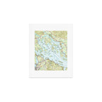 Lake Winnipesaukee Map (1986) Art Print Gallery Image 1