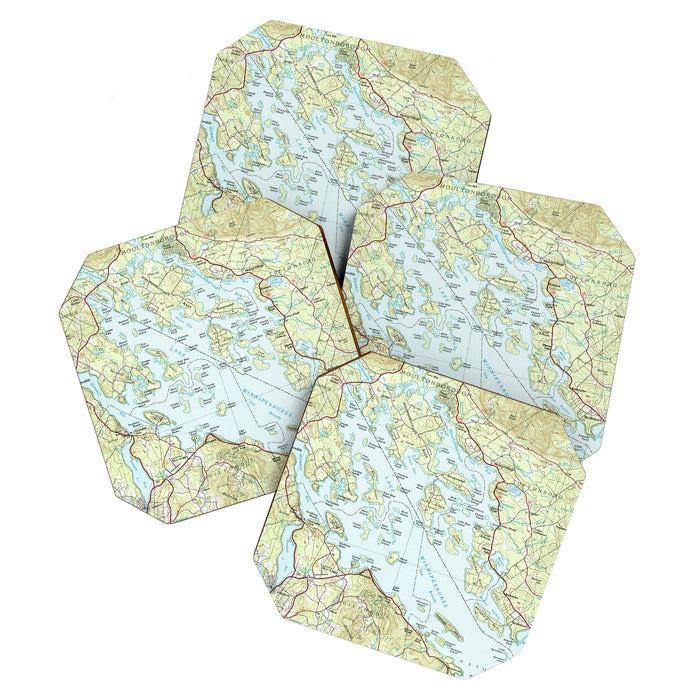 Lake Winnipesaukee Map (1986) Coaster Gallery Image 1