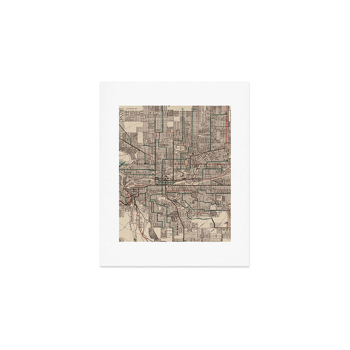 Old Spokane WA Map (1924) The Lilac City Washington State Vintage Atlas Art Print Gallery Image 1