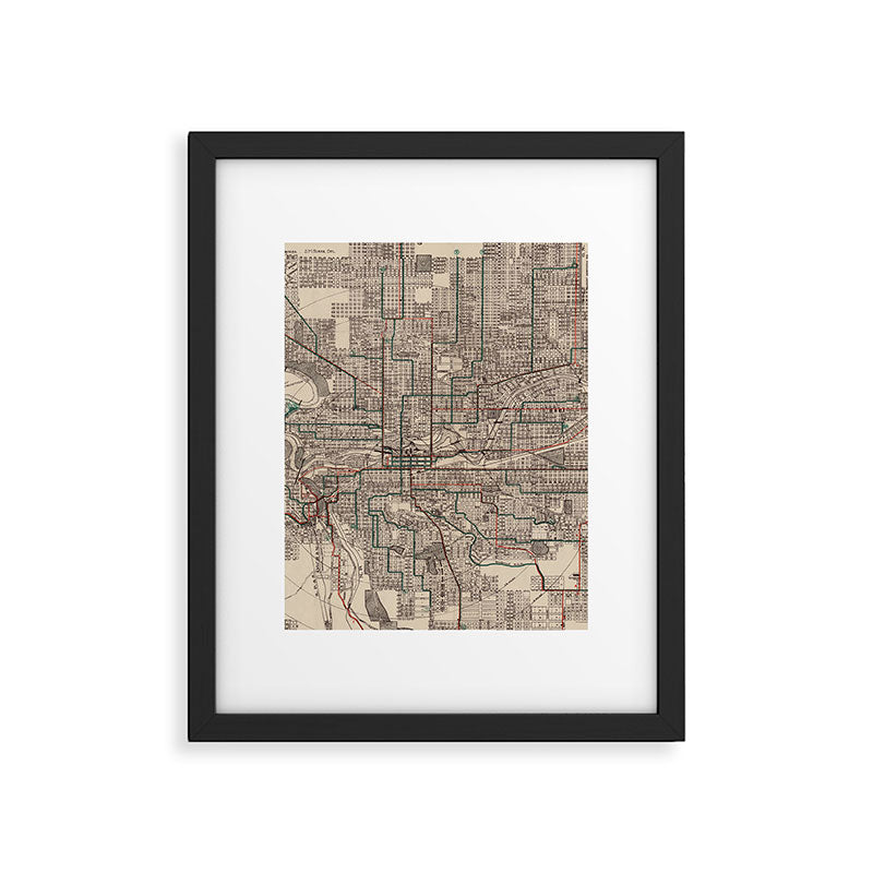 Old Spokane WA Map (1924) The Lilac City Washington State Vintage Atlas Framed Art Print Gallery Image 6