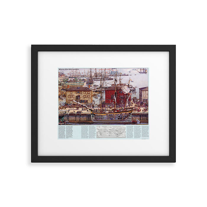 Salem Massachusetts Wharves Diagram Framed Art Print Gallery Image 1