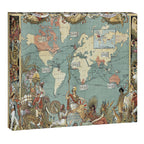 Vintage British Empire World Map (1886) Canvas Print Gallery Image 12