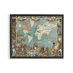 Vintage British Empire World Map (1886) Framed Canvas Print Gallery Image 2