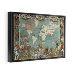 Vintage British Empire World Map (1886) Framed Canvas Print Gallery Image 6
