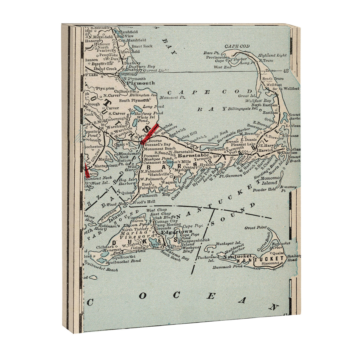 Vintage Cape Cod Map (1893) Canvas Print Gallery Image 6