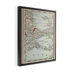 Vintage Cape Cod Map (1893) Framed Canvas Print Gallery Image 2
