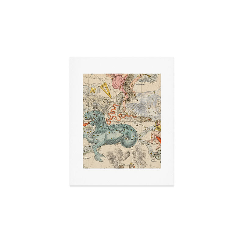Vintage Celestial & Astrological Map  (1693) Art Print Gallery Image 1