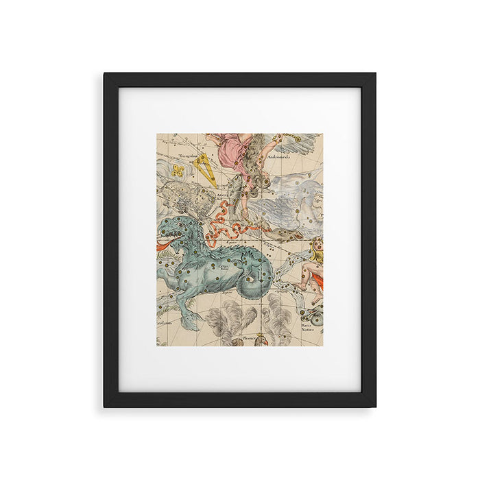 Vintage Celestial & Astrological Map  (1693) Framed Art Print Gallery Image 1