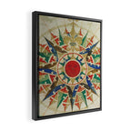 Vintage Compass Rose Diagram (1502) Framed Canvas Print Gallery Image 2