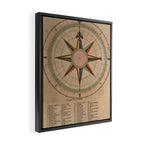Vintage Compass Rose Diagram (1664) Framed Canvas Print Gallery Image 2