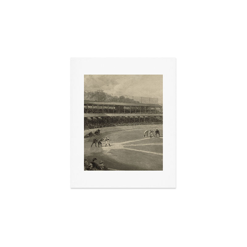 Vintage Illustration of a Baseball Game (1894) Art Print Gallery Image 1