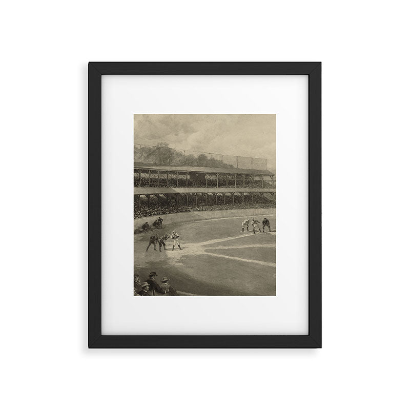 Vintage Illustration of a Baseball Game (1894) Framed Art Print Gallery Image 4