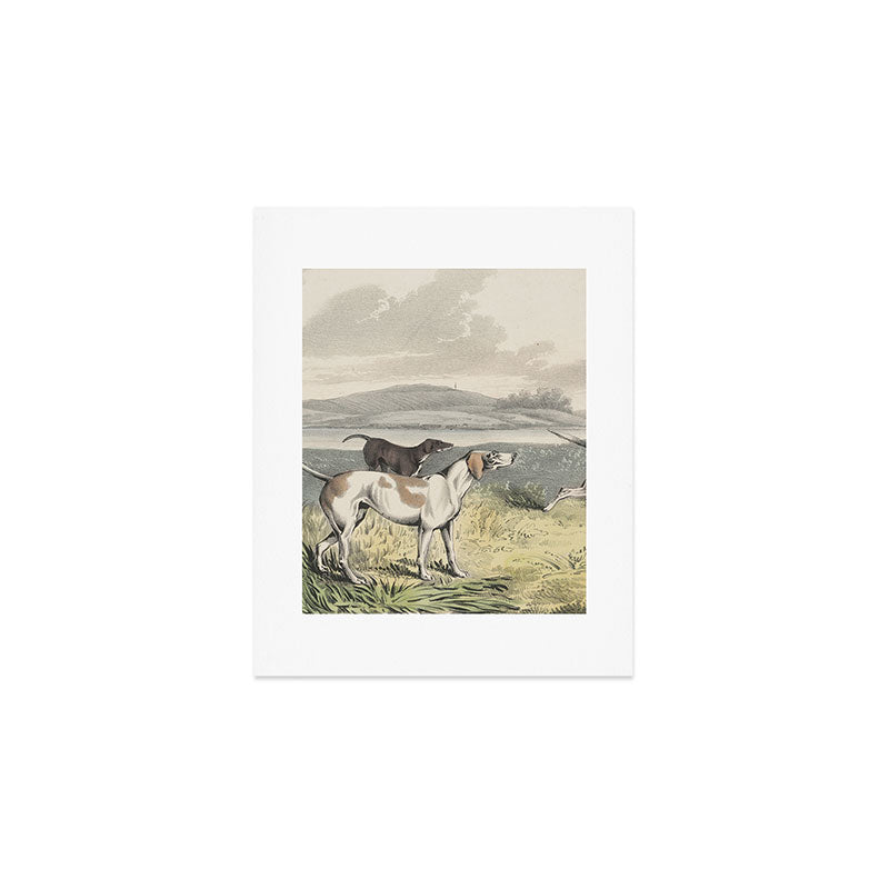 Vintage Illustration of Pointer Dogs (1846) Art Print Gallery Image 1