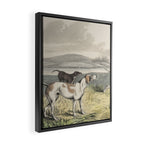 Vintage Illustration of Pointer Dogs (1846) Framed Canvas Print Gallery Image 2