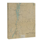 Vintage Lake Champlain Lighthouse Map (1896) Canvas Print Gallery Image 6
