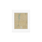 Vintage Lake Champlain Lighthouse Map (1896) Art Print Gallery Image 1