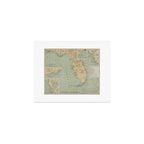 Vintage Lighthouse Map of Florida (1898) Art Print Gallery Image 1