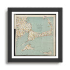 Vintage Map of Cape Cod (1917) Framed Art Print Gallery Image 1