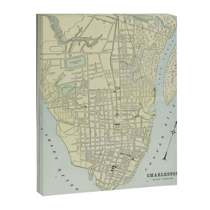 Vintage Map of Charleston SC (1901) Canvas Print Gallery Image 1